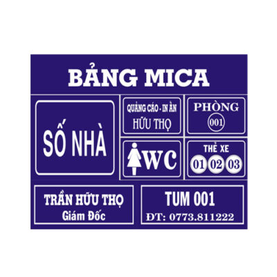 Bảng Tên Phòng Mica - Quảng Cáo Tứ Quý Tại Nha Trang